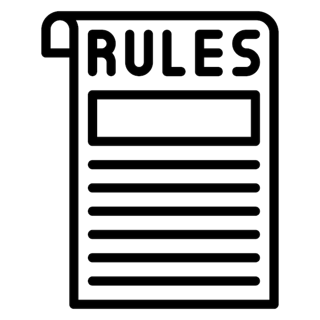 rules icon vector image can be used for compilance and regulation