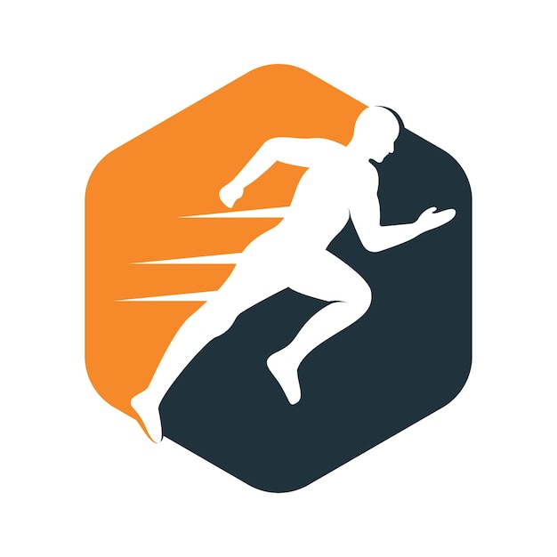 Running and Marathon Logo Vector Design Running man vector symbol