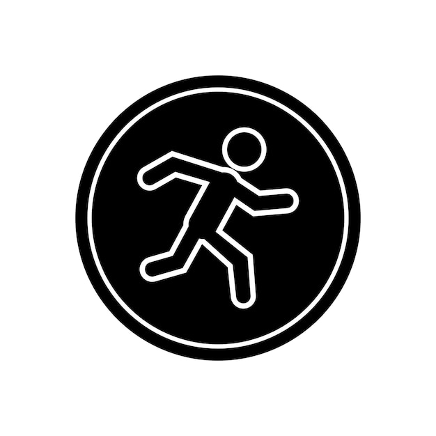 Running man icon vector