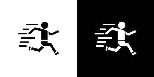 running Speed icon Isolated flat vector in outline