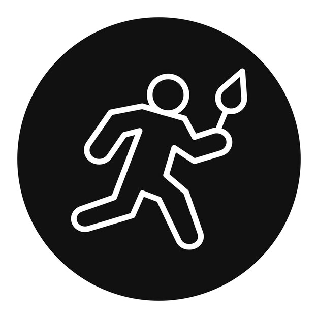 Running Torch icon vector image Can be used for Track and Field
