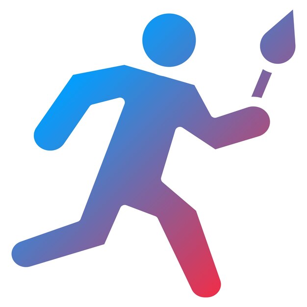Running Torch icon vector image Can be used for Track and Field
