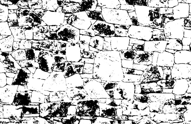 Rustic cracked vector texture with many cracks and scratches Abstract background Broken and damaged surface