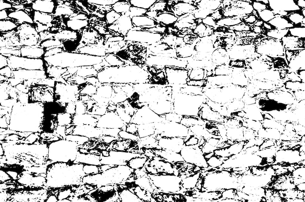 Rustic cracked vector texture with many cracks and scratches Abstract background Broken and damaged surface
