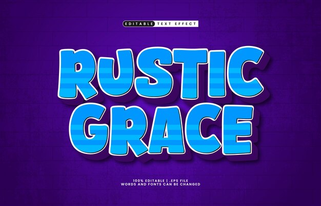 rustic grace editable text effect with a retro and vintage text style