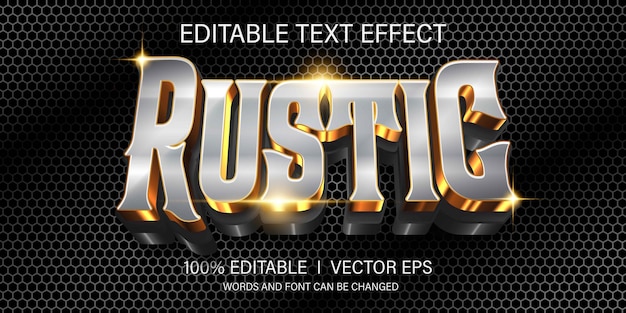 rustic vector text effect with modern style design