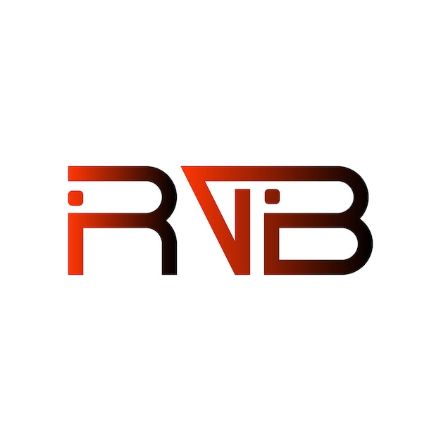 RVB logo abstract typography simple modern minimal vector design