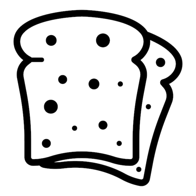 Rye bread icon Outline rye bread vector icon for web design isolated on white background