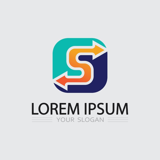 S logo design and S icon stock image graphic icon identity