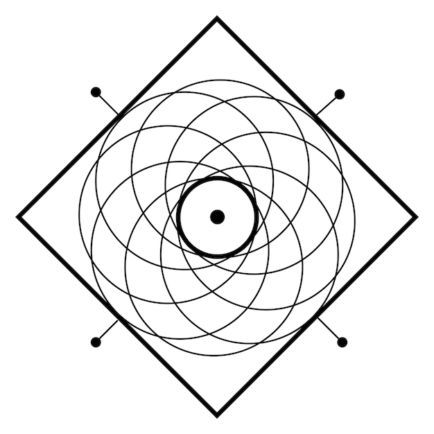 Sacred geometry vector design elements Alchemy religion philosophy spirituality hipster symbol