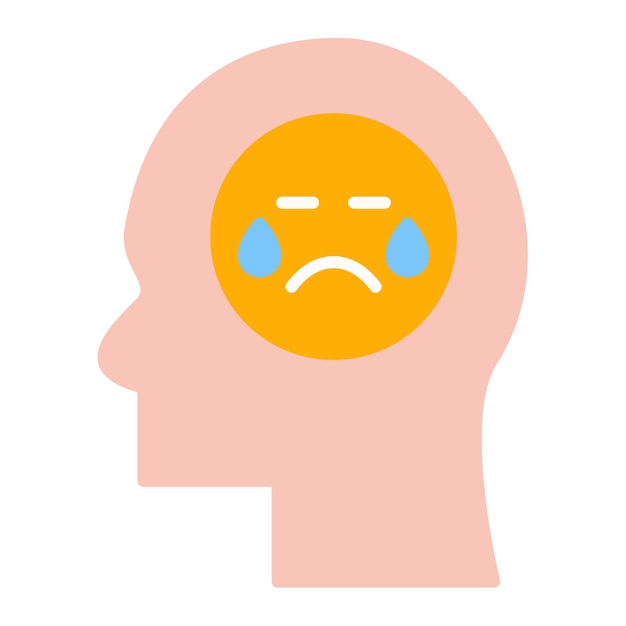 Sadness Flat Illustration