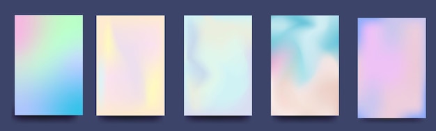 Sæt af gradient baggrunde Kreativ glat gradient til cover banner postkort flyer plakat Baggrund moderne twisty design Vektor