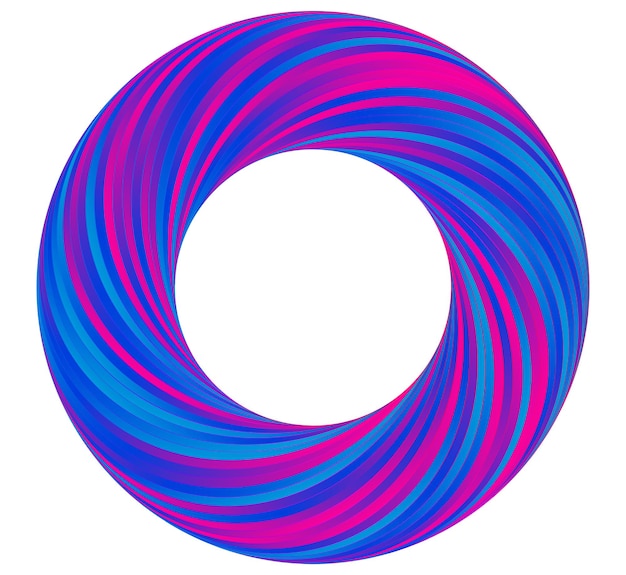 Sæt designelement cirkel Isolerede farver i fed vektor gylden ring fra Abstrakte glødende bølgestriber af mange glitrende hvirvler skabt ved hjælp af Blend Tool Vektorillustration EPS10 til din præsentation