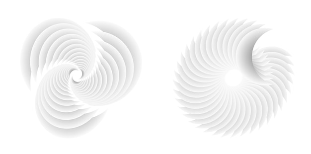 Sæt designelement cirkel Isolerede farver i fed vektor gylden ring fra Abstrakte glødende bølgestriber af mange glitrende hvirvler skabt ved hjælp af Blend Tool Vektorillustration EPS10 til din præsentation