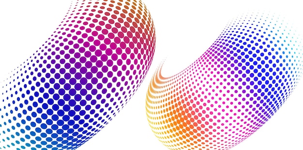 Sæt Designelementer symbol Redigerbar halftone ramme prik cirkelmønster på hvid baggrund Vektor illustration eps 10 ramme med sorte tilfældige prikker Rund kant Ikon bruger halftone cirkelprikker tekst