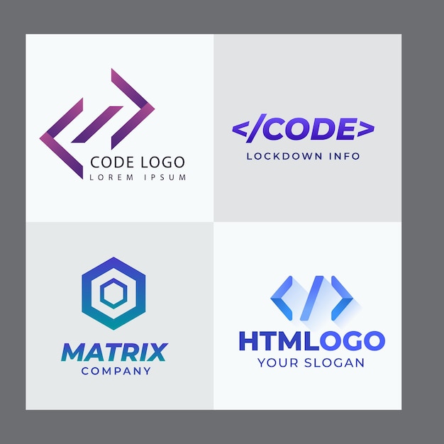 Sæt med Code Boost-logodesign, konceptvektor, Raketkode-logoskabelonikonvektor