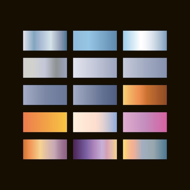 Sæt med gradient farver