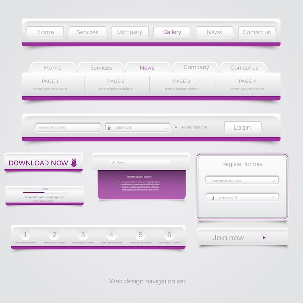 Sæt til webnavigation.
