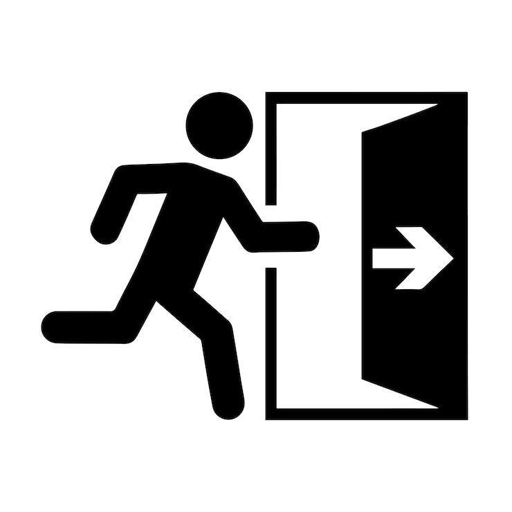 Vektor safety vector symbol exit icon