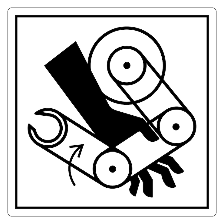 Vektör safety warning for mechanical equipment use