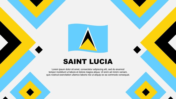 Vektör saint lucia flag abstract background design template saint lucia independence day banner wallpaper vector illustration saint lucia template