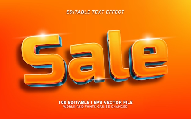 sale 3d style text effect design