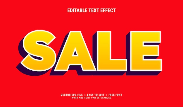 sale editable text effect style