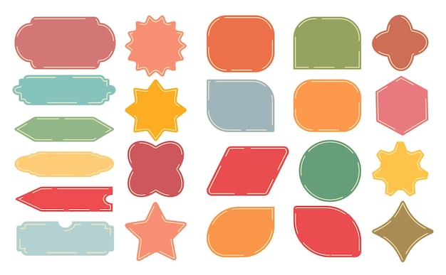 Sale set of banners discount labels Advertising tags labels price tags vector illustration