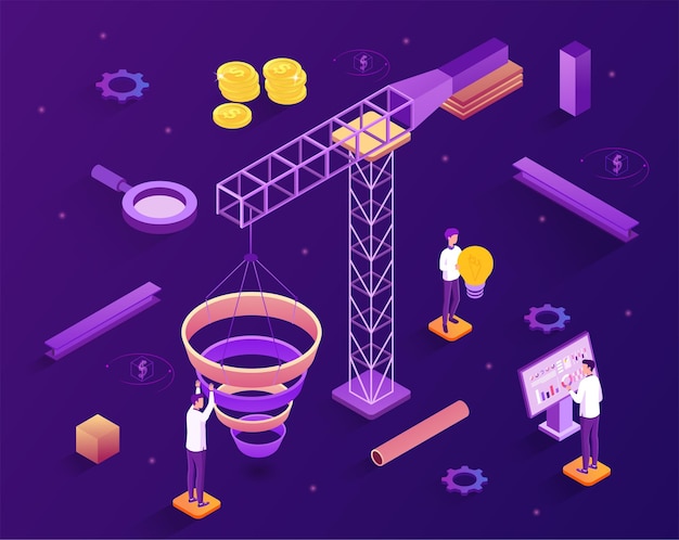 Sales funnel and lead generation marketing strategy sales pipeline management the characters build a