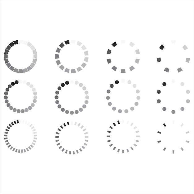 Samling af indlæsningsikoner Download ikon sæt Vektor illustration downloads