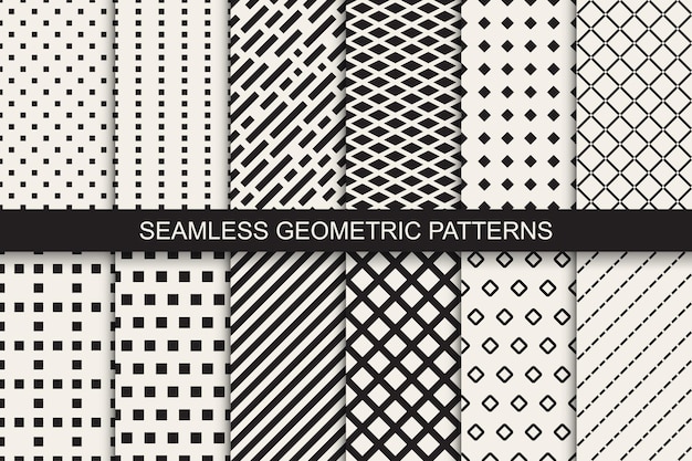 Samling av geometriska sömlösa mönster