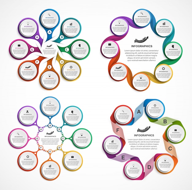 Samling infografik. Designelement.