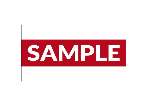 sample red vector banner illustration isolated on white background