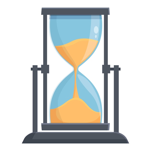 Sand clock game icon cartoon vector Second digital
