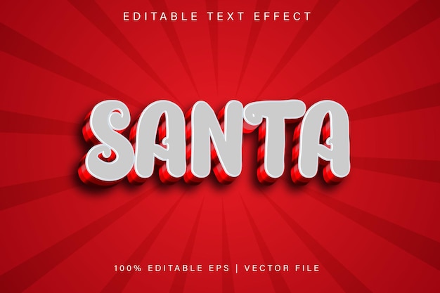 Santa Editable Text Effect Gradients Style