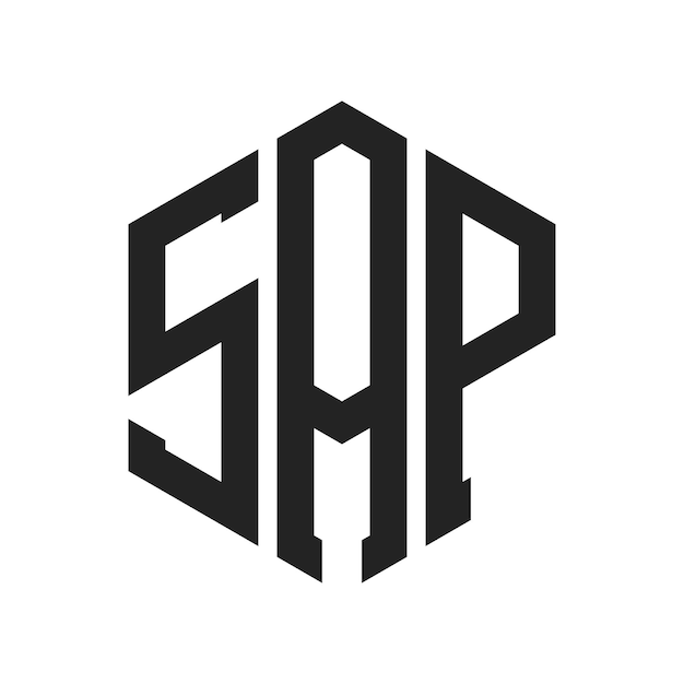 SAP Logo Design Initial Letter SAP Monogram Logo using Hexagon shape