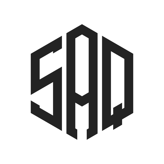 SAQ Logo Design Initial Letter SAQ Monogram Logo using Hexagon shape