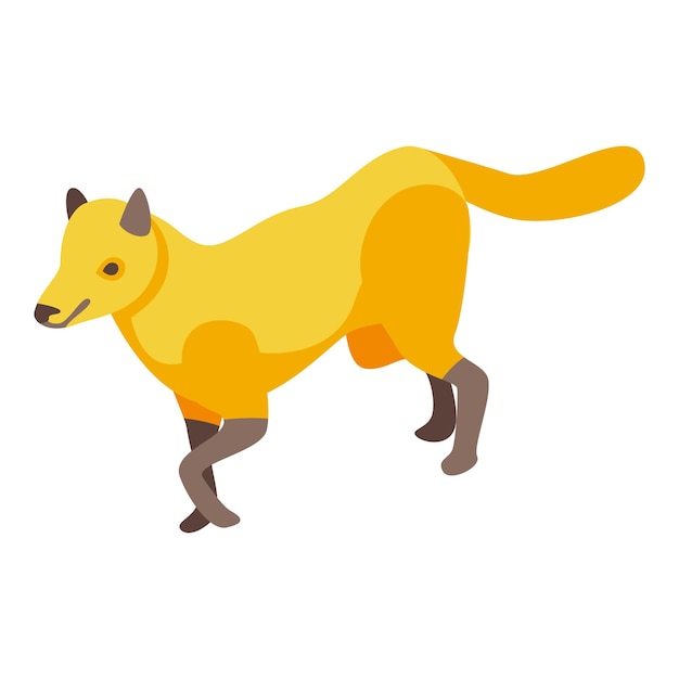 Savannah fox icon Isometric of savannah fox vector icon for web design isolated on white background