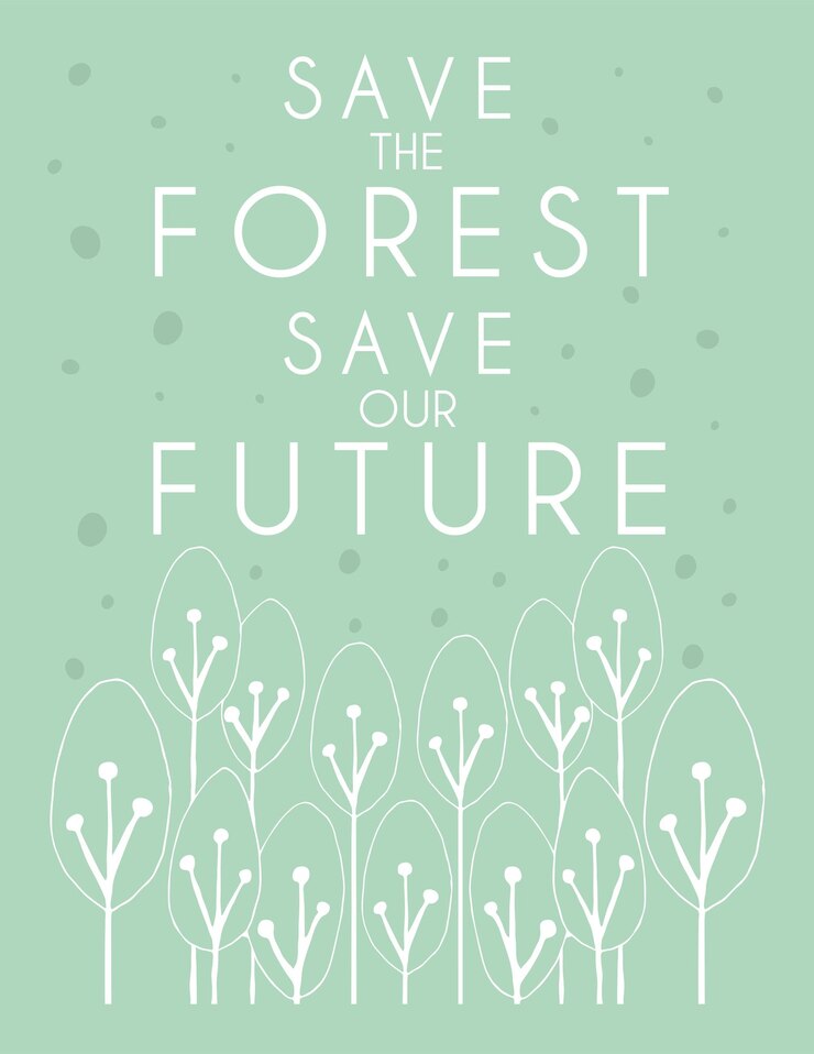 Save the Forest Poster Design in Vector