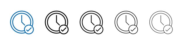 save time icon outline vector logo for web ui