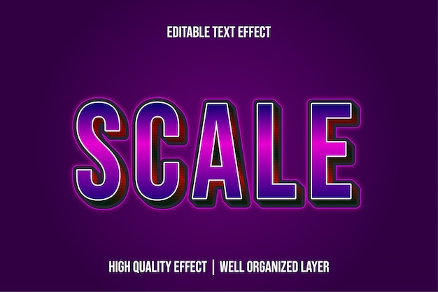 scale editable modern text effect font styles