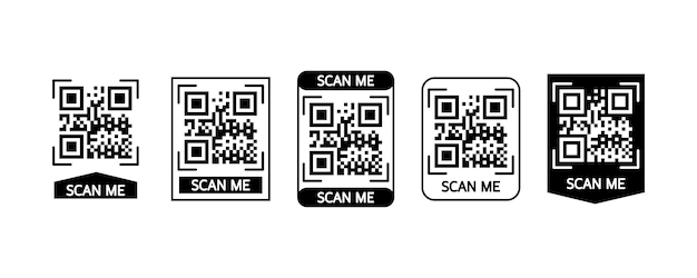 Scan kode smartphone på hvid baggrund Isoleret hvid baggrund Stregkodeikon