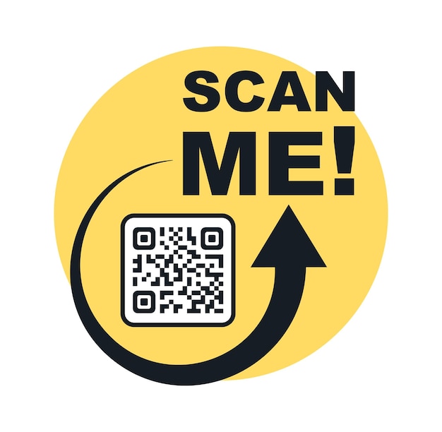 Scan me icon with QR code Symbol or emblem