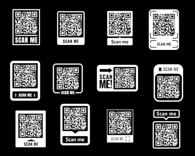 scan me qr code stickers phone barcode scanner