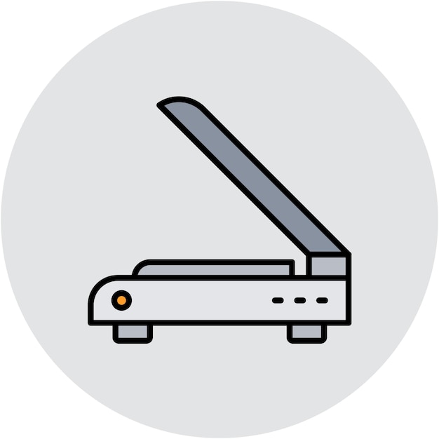 scanner vector illustration style