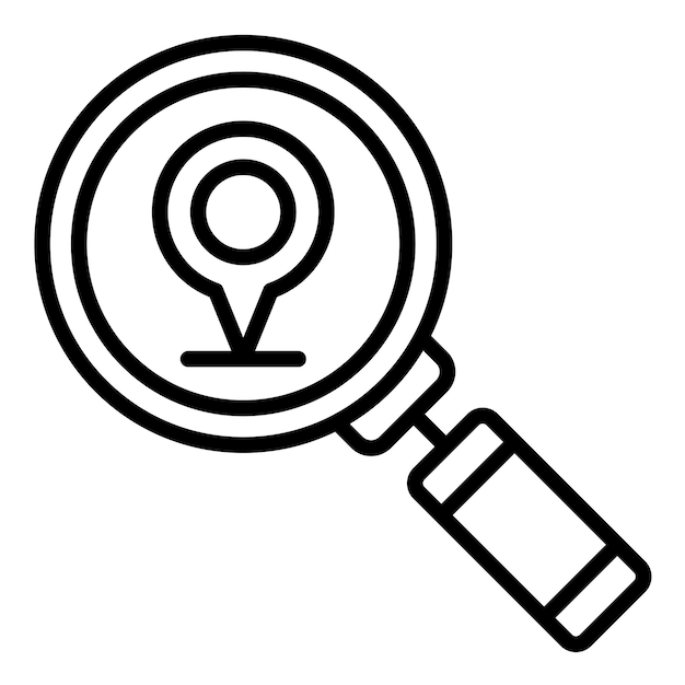 Scanning Location Vector Illustration Style