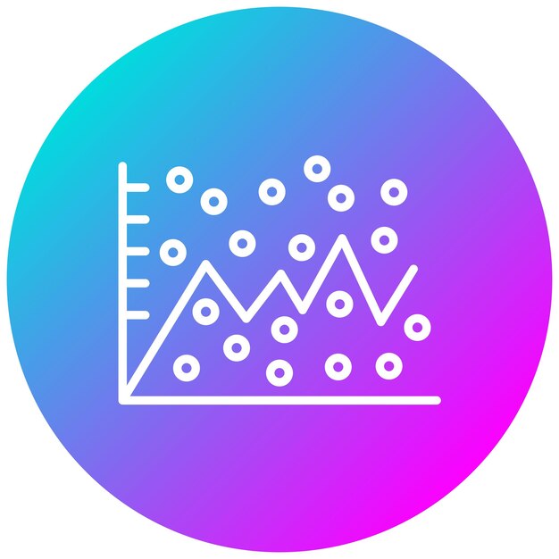 Scatter Graph vector icon Can be used for Infographics iconset