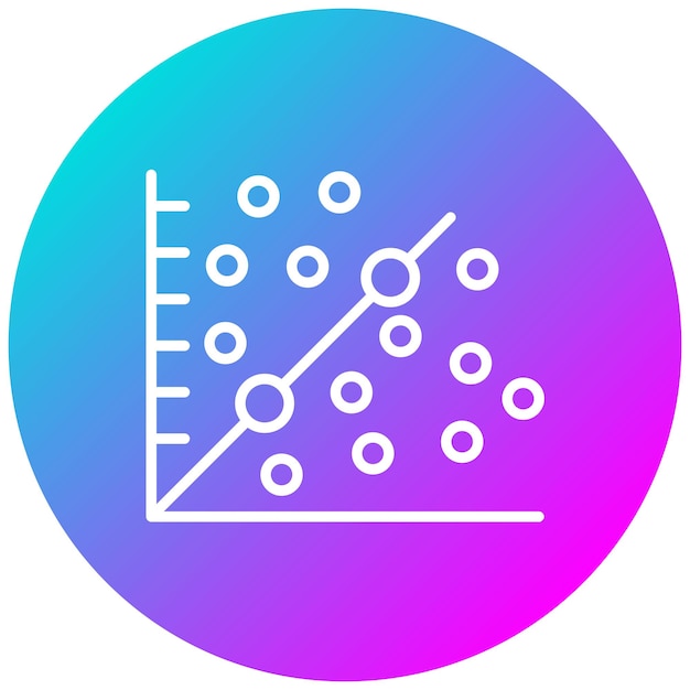 Scatter Plot vector icon Can be used for Infographics iconset