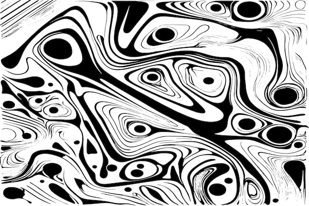 scattered black line elements on white canvas artistic vector texture illustration