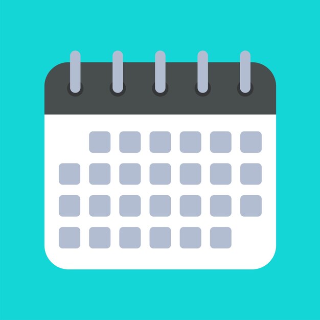 Schedule Calendar Flat Style Vector icon